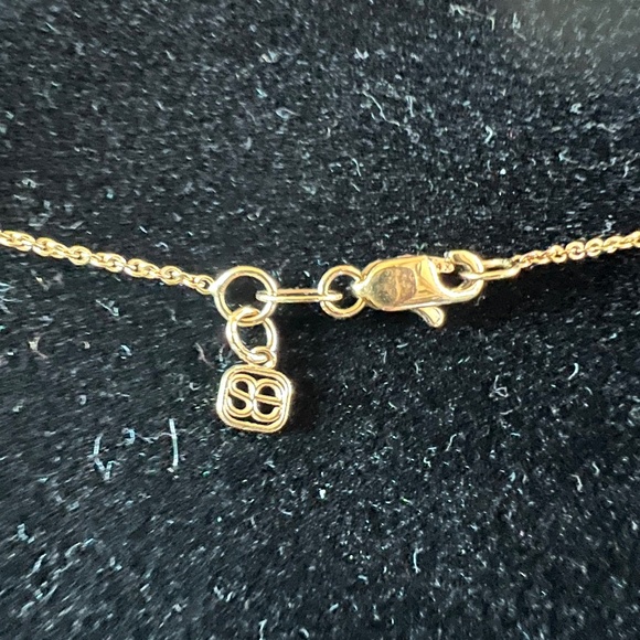 #2574  SYDNEY EVAN 14K GOLD & DIAMOND MEDIUM DOUBLE HEART NECKLACE - Picture 6 of 6